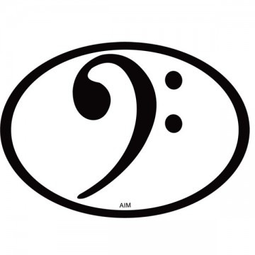 Bass clef magnet oval