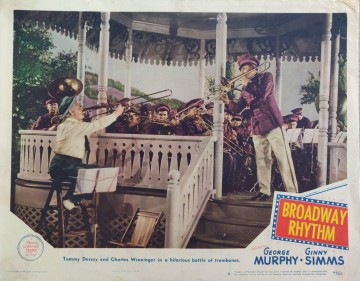 Broadway rhythm movie lobby poster tommy dorsey and charles winninger 33x25cm