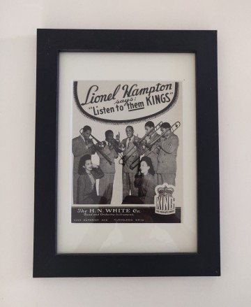 Lionel hampton says listen to them kings framed