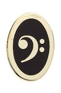 Pin bass clef oval