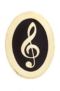 Pin g clef oval